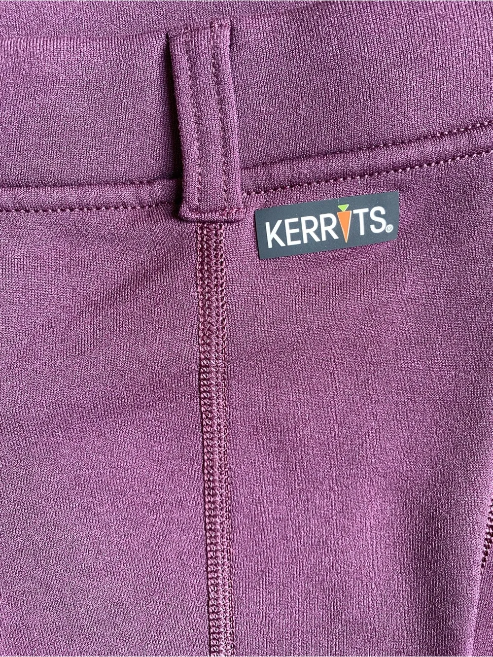 Kerrits Girls’ Fleece Riding Tights Large L Plum Purple Knee Patch Breeches
